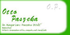 otto paszeka business card